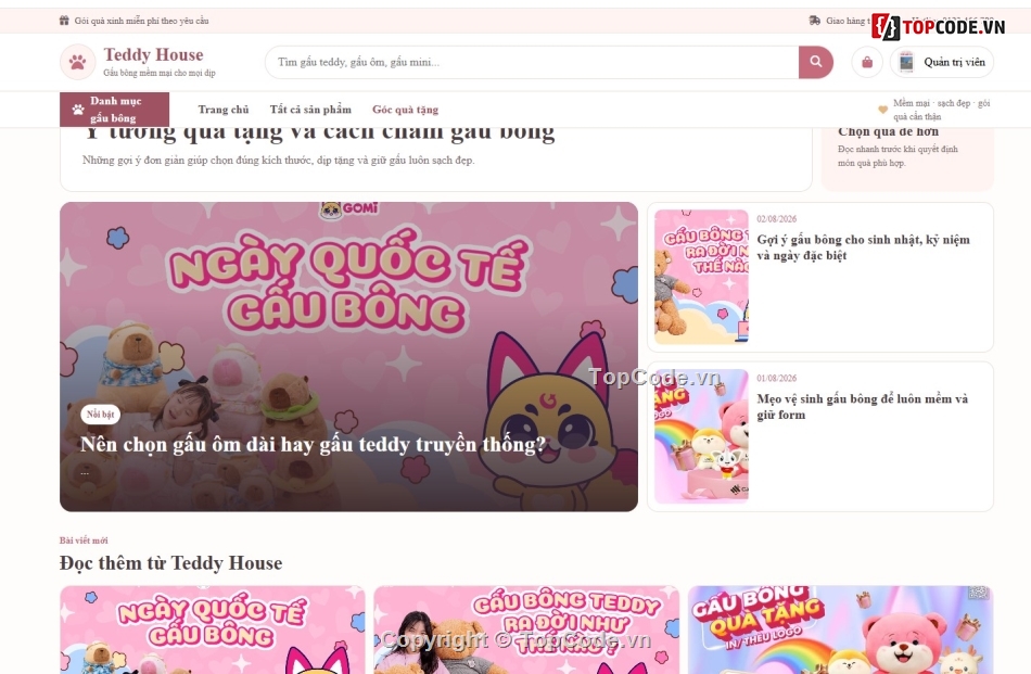 web,bán website,web bán gấu bông